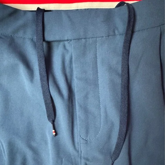 Tracksmith Mens Running Pants Slate Blue Pleated Tapered Track Trousers Large - Picture 9 of 15